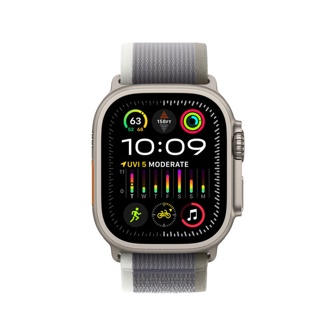 Cinturino Trail Loop per Apple Watch 42, 44, 45 e 49mm, Gray, FixPremium