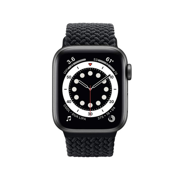 Cinturino Solo Loop per Apple Watch 42, 44, 45 e 49mm, Black, FixPremium