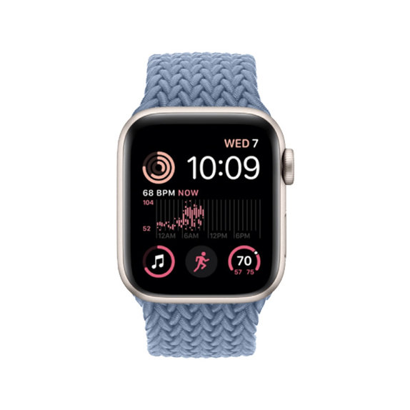 Cinturino Solo Loop per Apple Watch 42, 44, 45 e 49mm, Light Blue, FixPremium