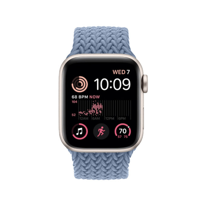 Cinturino Solo Loop per Apple Watch 42, 44, 45 e 49mm, Light Blue, FixPremium