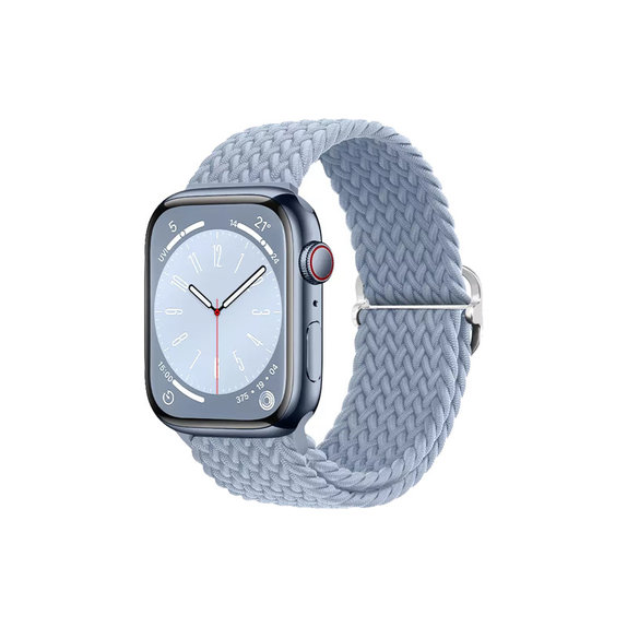 Cinturino Solo Loop per Apple Watch 42, 44, 45 e 49mm, Light Blue, FixPremium