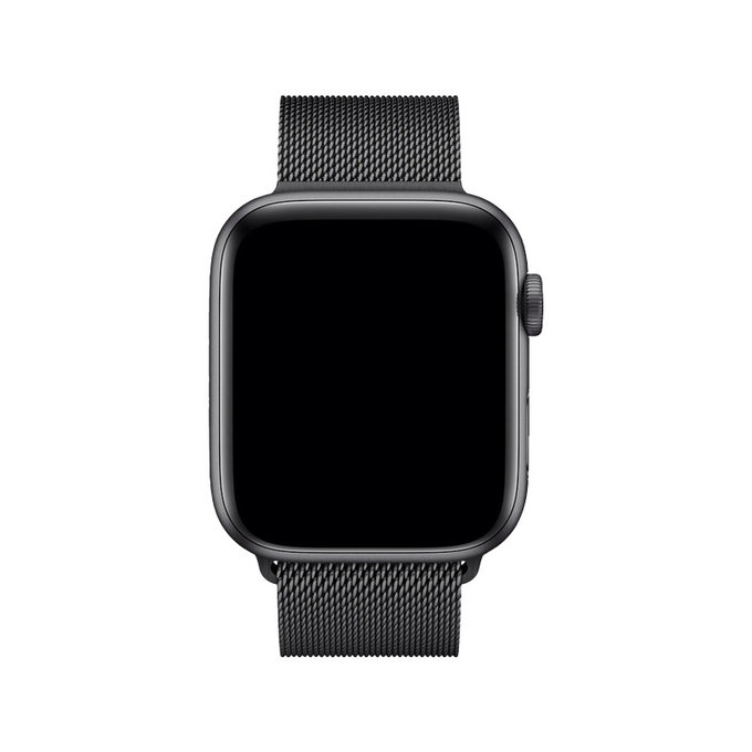 Cinturino Milanese Loop per Apple Watch 42, 44, 45 e 49mm, Black, FixPremium