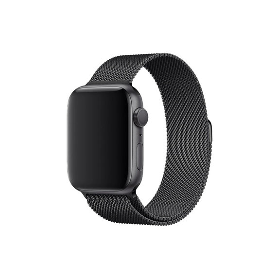 Cinturino Milanese Loop per Apple Watch 42, 44, 45 e 49mm, Black, FixPremium