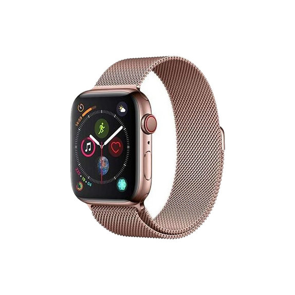 Cinturino Milanese Loop per Apple Watch 42, 44, 45 e 49mm, Rose Gold, FixPremium