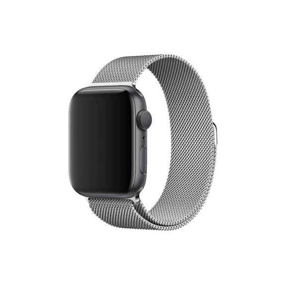 Cinturino Milanese Loop per Apple Watch 38, 40 e 41mm, Silver, FixPremium