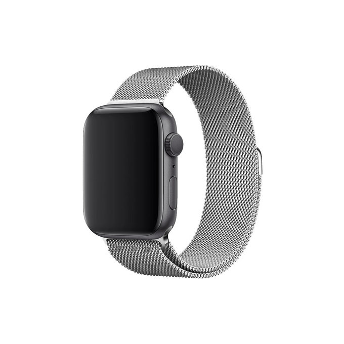 Cinturino Milanese Loop per Apple Watch 38, 40 e 41mm, Silver, FixPremium