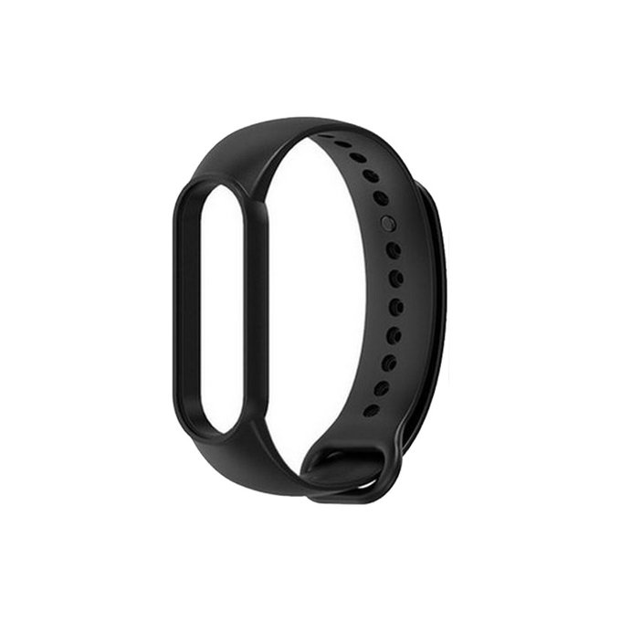 Cinturino in silicone per Xiaomi Mi Band 5, 6, 7, 7 NFC, Black, FixPremium