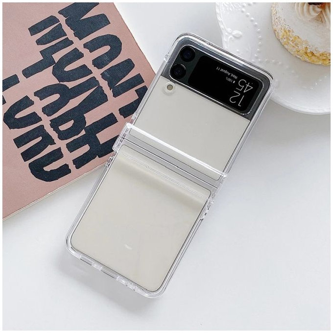 Custodia in silicone per Samsung Z Flip 4, Transparent, FixPremium