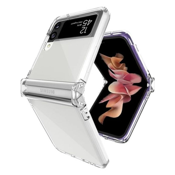 Custodia in silicone per Samsung Z Flip 4, Transparent, FixPremium