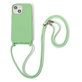 Custodia in silicone con String per iPhone 14 Plus, Green, FixPremium