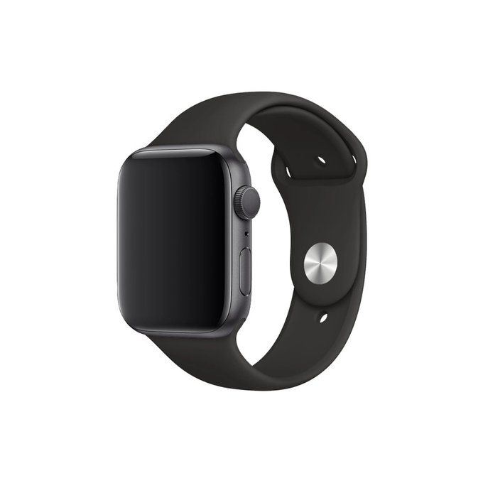 Cinturino in silicone per Apple Watch 42, 44, 45 e 49mm, Black, FixPremium