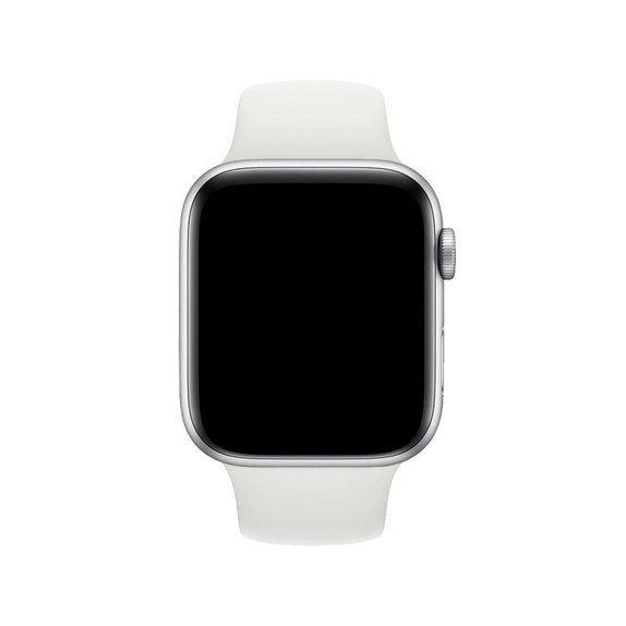 Cinturino in silicone per Apple Watch 42, 44, 45 e 49mm, White, FixPremium