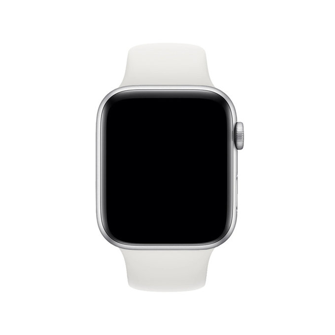 Cinturino in silicone per Apple Watch 42, 44, 45 e 49mm, White, FixPremium