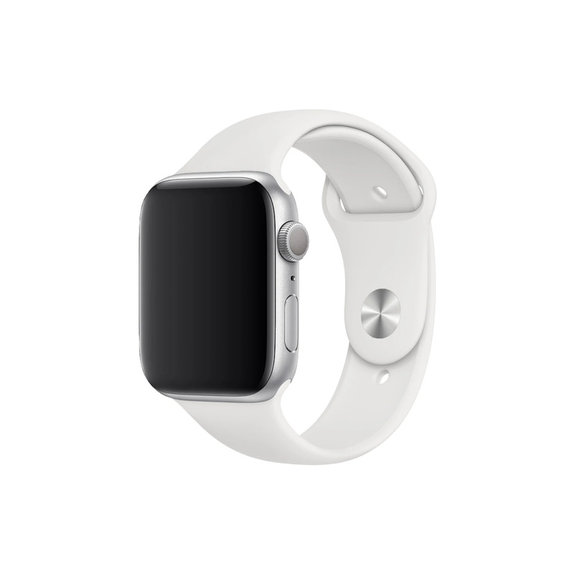 Cinturino in silicone per Apple Watch 42, 44, 45 e 49mm, White, FixPremium