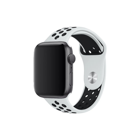 Cinturino sportivo in silicone per Apple Watch 38, 40 e 41mm, White, FixPremium