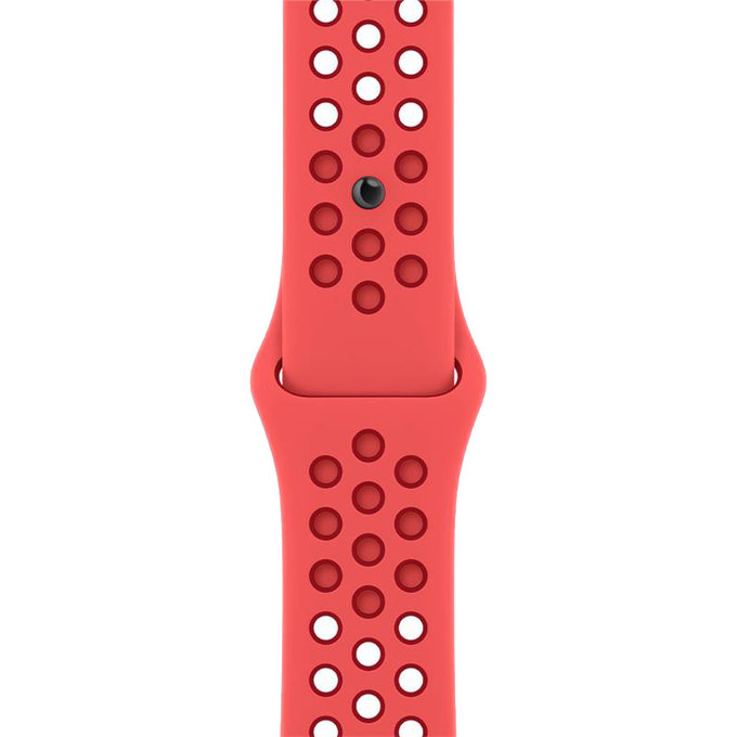 Cinturino sportivo in silicone per Apple Watch 42, 44, 45 e 49mm, Red, FixPremium