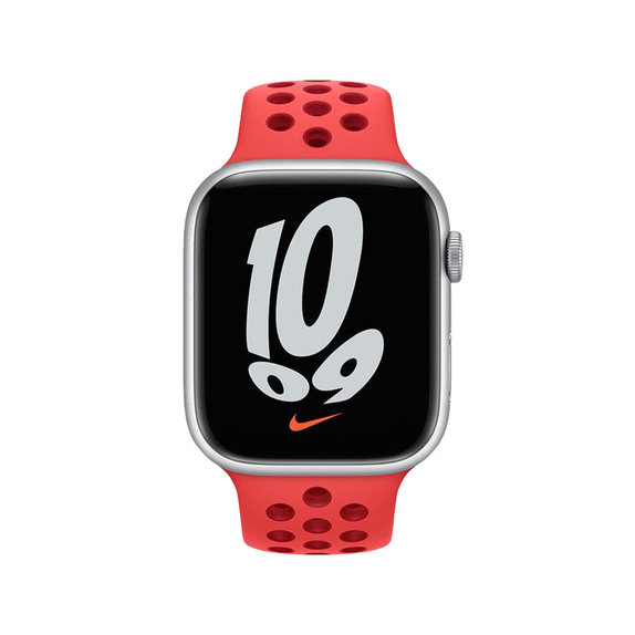 Cinturino sportivo in silicone per Apple Watch 42, 44, 45 e 49mm, Red, FixPremium
