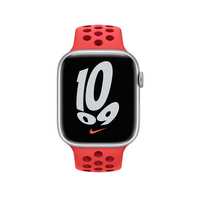 Cinturino sportivo in silicone per Apple Watch 42, 44, 45 e 49mm, Red, FixPremium