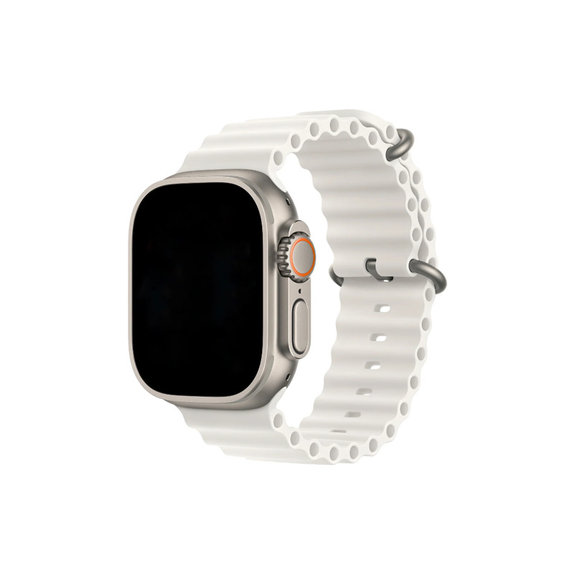 Cinturino Ocean Loop per Apple Watch 42, 44, 45 e 49mm, White, FixPremium