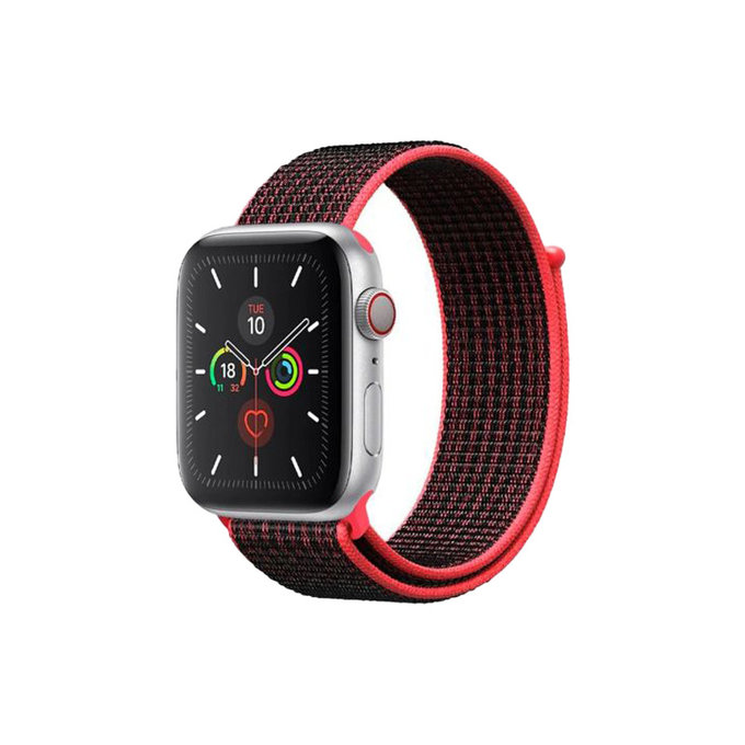 Cinturino in nylon per Apple Watch 42, 44, 45 e 49mm, Red, FixPremium