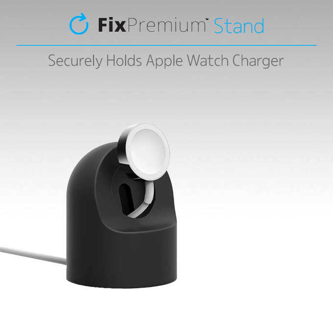 Supporto in silicone per Apple Watch, Black, FixPremium