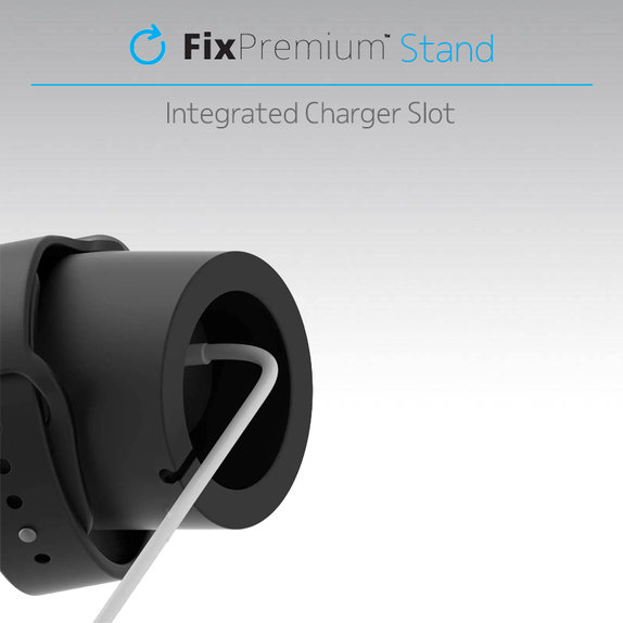 Supporto in silicone per Apple Watch, Black, FixPremium