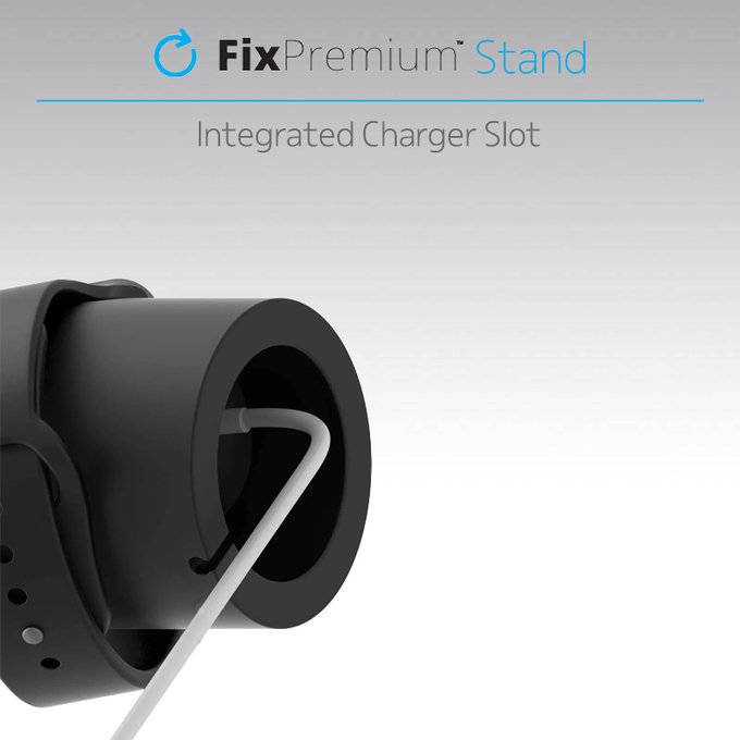 Supporto in silicone per Apple Watch, Black, FixPremium