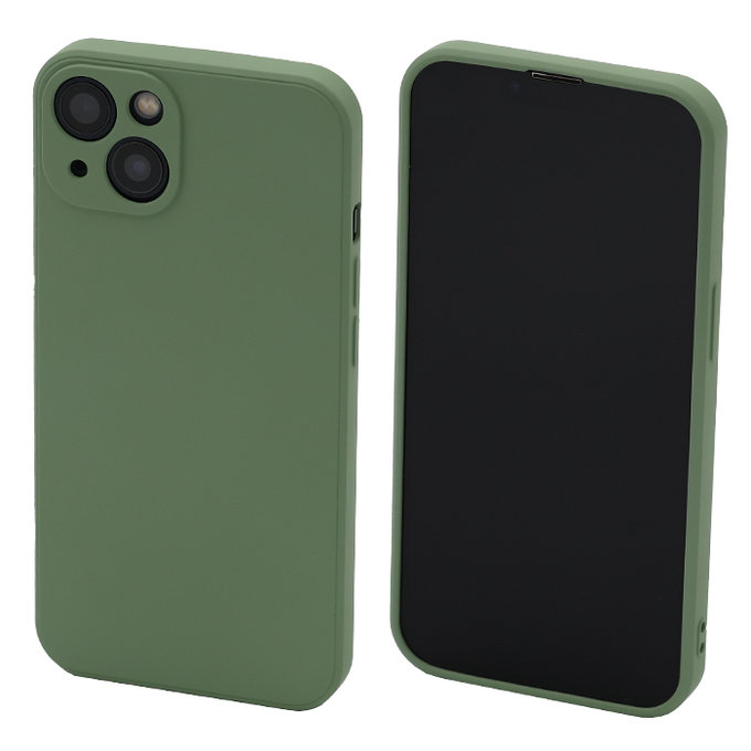 Custodia Rubber per iPhone 13, 14, Green, FixPremium