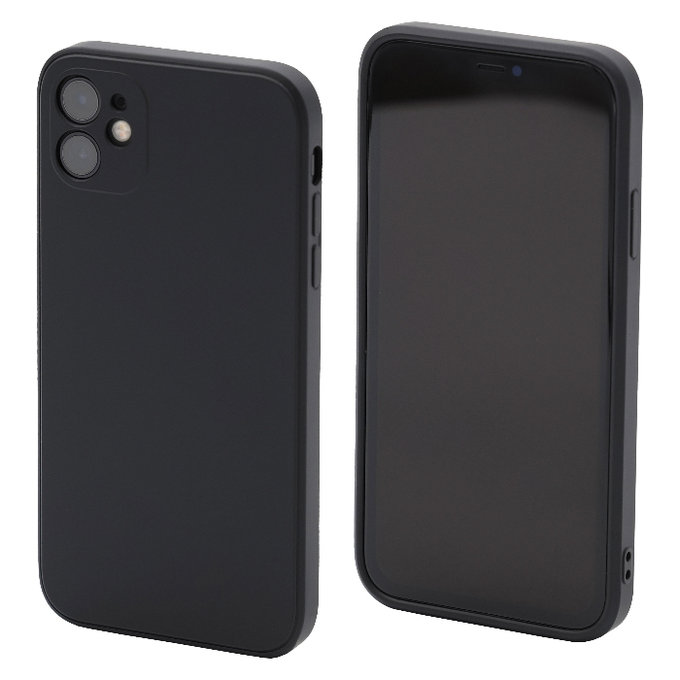 Custodia Rubber per iPhone 11, Black, FixPremium
