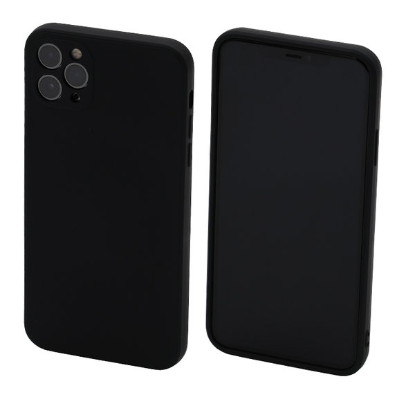Custodia Rubber per iPhone 11 Pro Max, Black, FixPremium