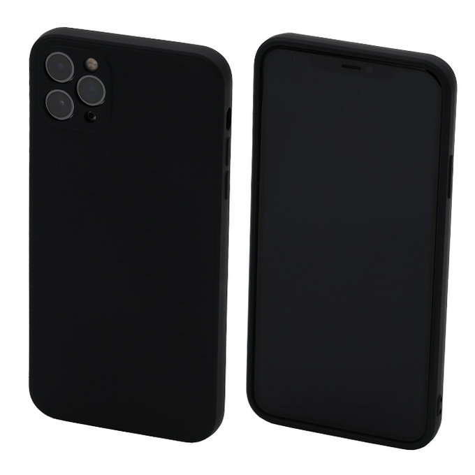 Custodia Rubber per iPhone 11 Pro Max, Black, FixPremium