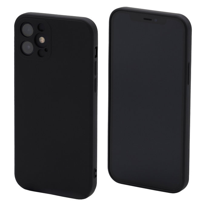 FixPremium - Custodia Rubber per iPhone 12 mini, black