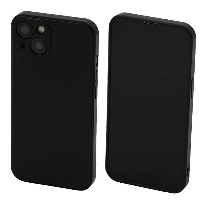 Custodia Rubber per iPhone 13, 14, Black, FixPremium