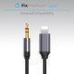 Cavo da Lightning a jack 3.5mm 1m, Black, FixPremium