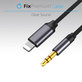 Cavo da Lightning a jack 3.5mm 1m, Black, FixPremium