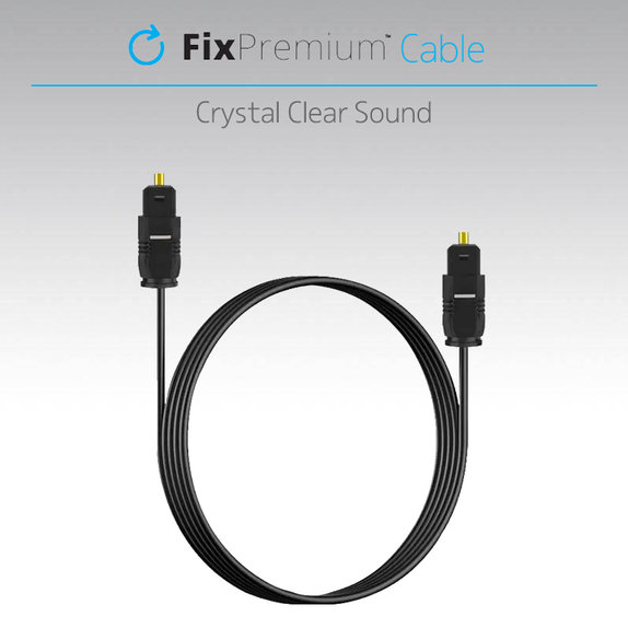 Cavo ottico audio 2m, Black, FixPremium
