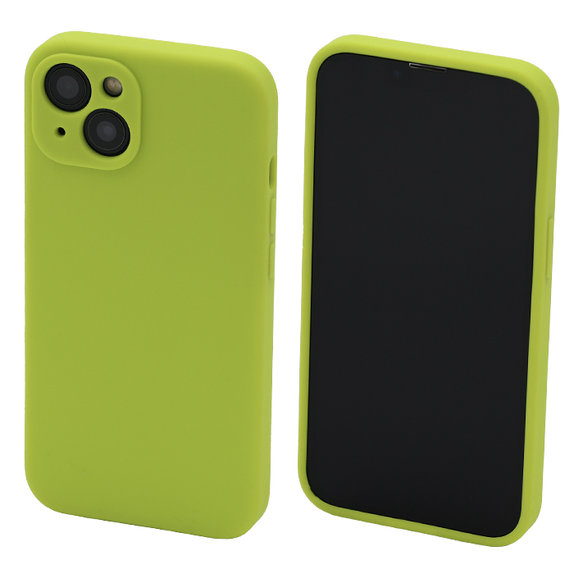 Custodia in silicone per iPhone 13, Neon Green, FixPremium