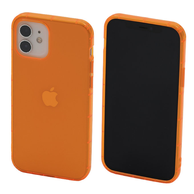 Custodia Clear per iPhone 12 e 12 Pro, arancione, FixPremium