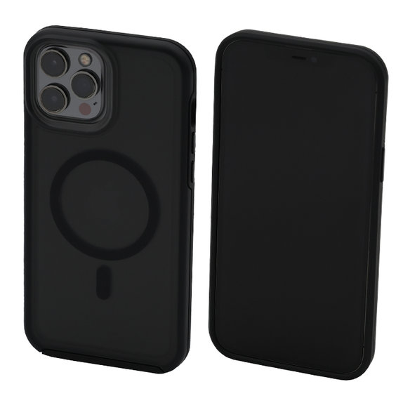 Custodia Clear con MagSafe per iPhone 13 Pro Max, Frost Black, FixPremium