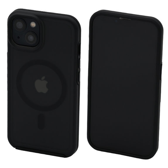 Custodia Clear con MagSafe per iPhone 14, Frost Black, FixPremium