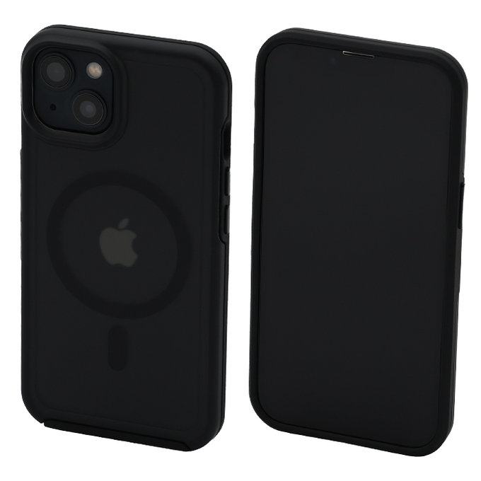 Custodia Clear con MagSafe per iPhone 14, Frost Black, FixPremium