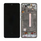 Schermo OLED per Samsung A53 A536B, Awesome Black, Vetro touch con cornice