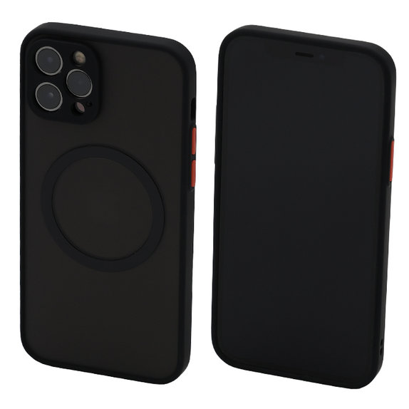 Custodia Matte con MagSafe per iPhone 12 Pro, Black, FixPremium