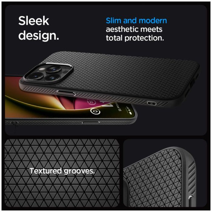Custodia Liquid Air per iPhone 15 Pro, Matte Black, Spigen