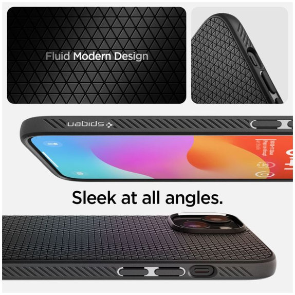 Custodia Liquid Air per iPhone 15, Matte Black, Spigen