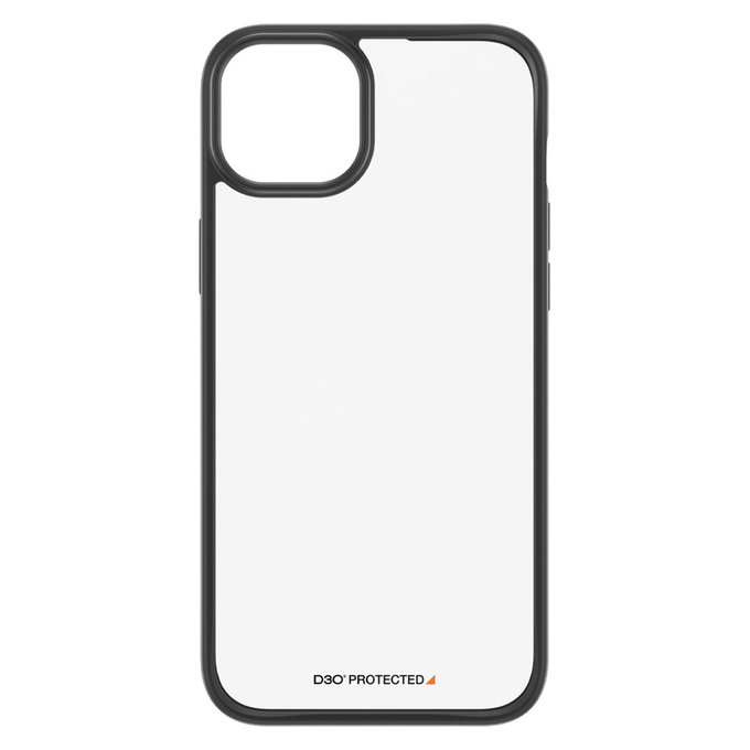 Custodia ClearCase D3O per iPhone 15 Plus, Nero, PanzerGlass