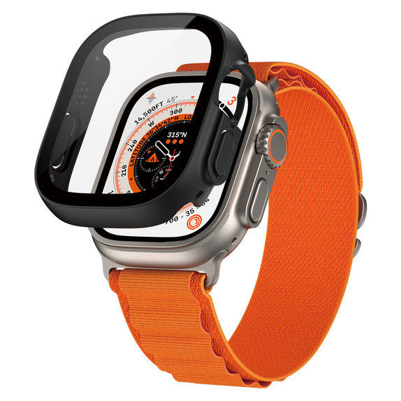 Vetro temperato Full Body D3O per Apple Watch Ultra/Ultra 2, Nero, PanzerGlass