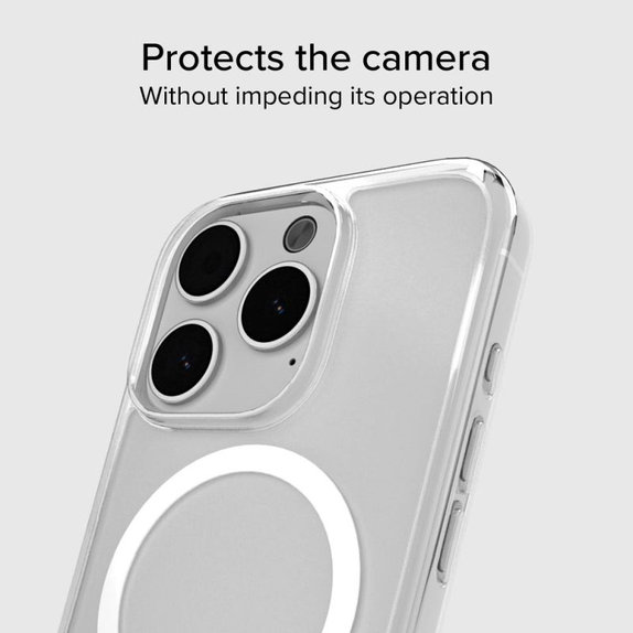 Custodia Light Mag con MagSafe per iPhone 15 Pro Max, Transparent, SBS