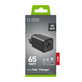 Adattatore da viaggio NanoTube 2x USB-C/USB-A, GaN, 65 W PD, nero, SBS