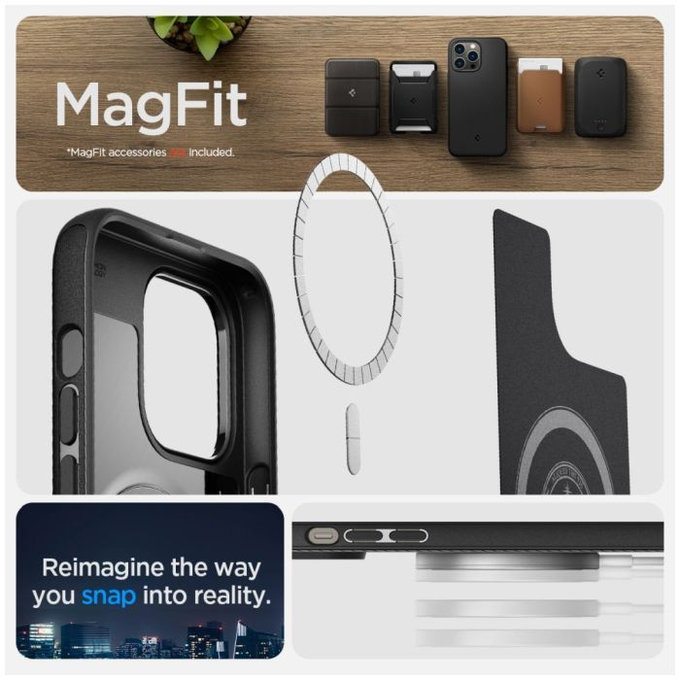 Custodia Mag Armor con MagSafe per iPhone 14 Pro Max, Matte Black, Spigen